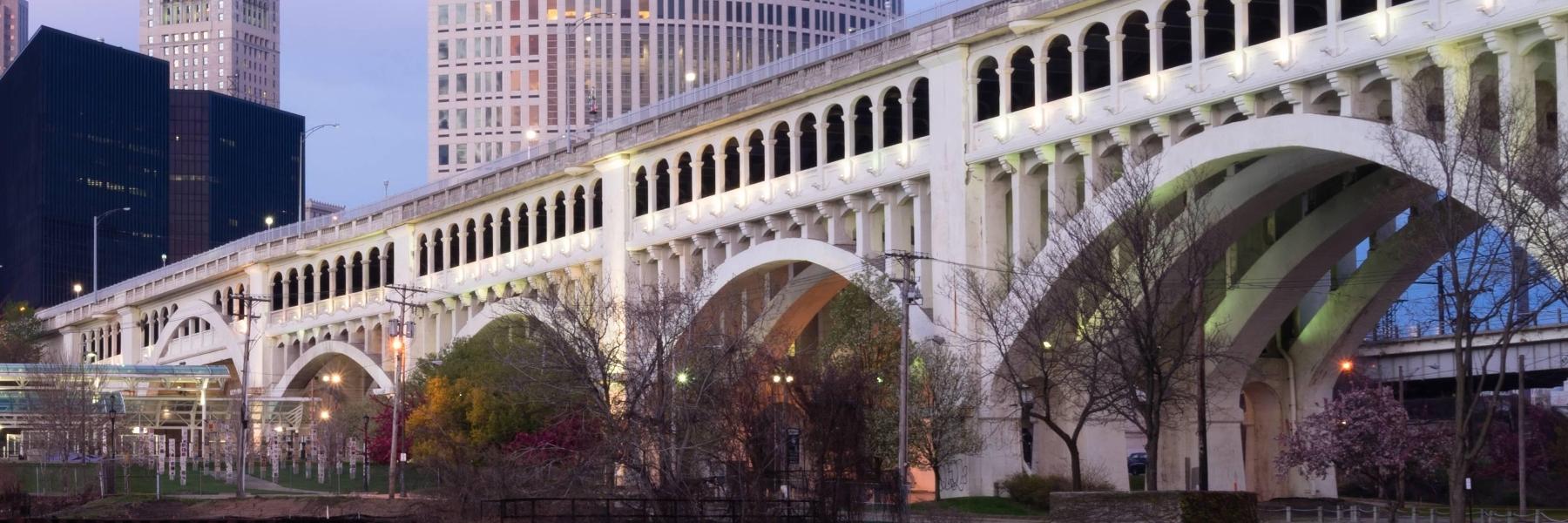 bridge over park