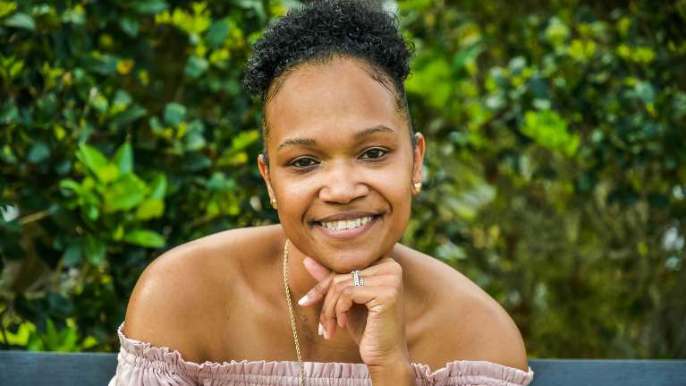 cook county woman smiling