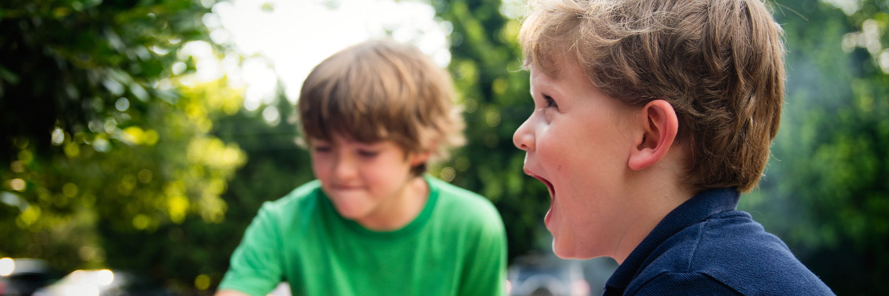 two young boys laughing in schaumburg