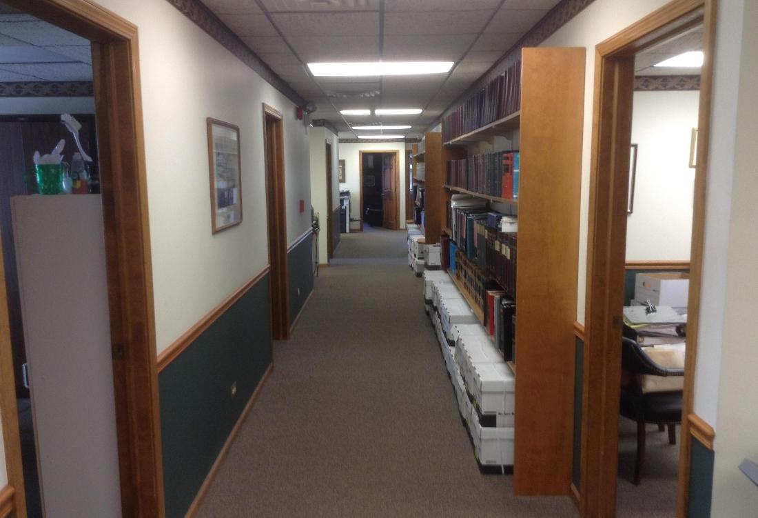 Office hallway in schaumburg law firm